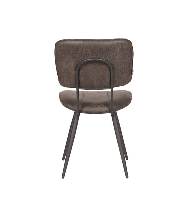 LABEL51 Eetkamerstoel Fos - Antraciet - Leder