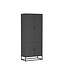LABEL51 Hoge Kast Luff – LABEL51 – Zwart Metaal – 80×40×190 cm