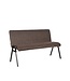 LABEL51 LABEL51 Eetkamerbank Matz - Antraciet - Microfiber - 145 cm