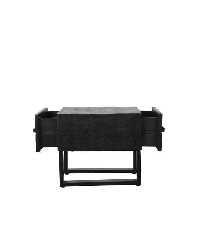 LABEL51 LABEL51 Salontafel Santos - Zwart - Mangohout - 44x50 cm