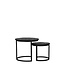 LABEL51 LABEL51 Salontafel Duo - Zwart - Mangohout 40x40x38 cm