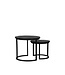 LABEL51 LABEL51 Salontafel Duo - Zwart - Mangohout 40x40x38 cm