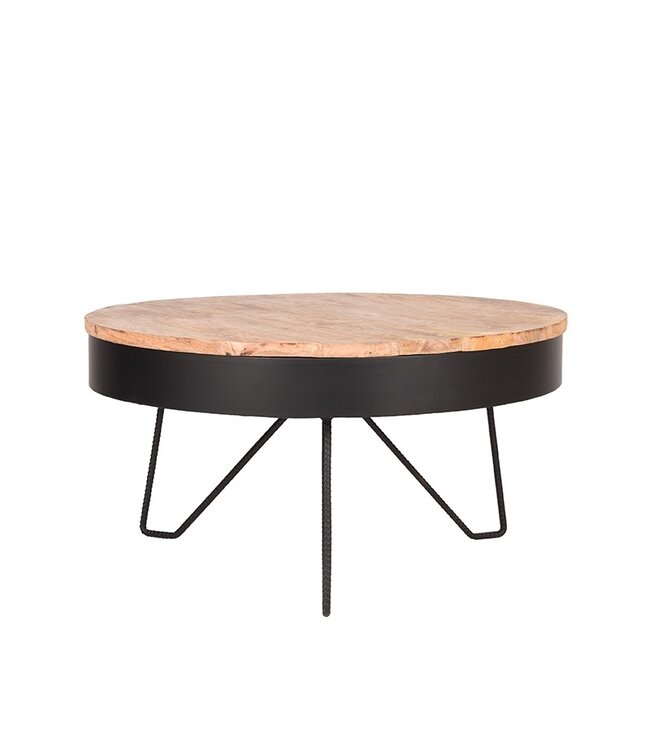 LABEL51 LABEL51 Salontafel Saran - Zwart - Metaal - Rond - 80 cm