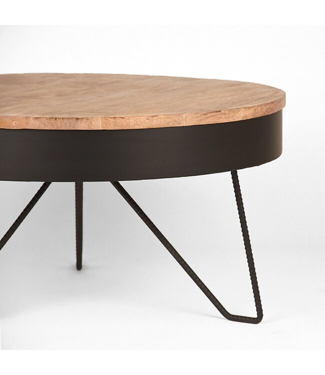 LABEL51 LABEL51 Salontafel Saran - Zwart - Metaal - Rond - 80 cm