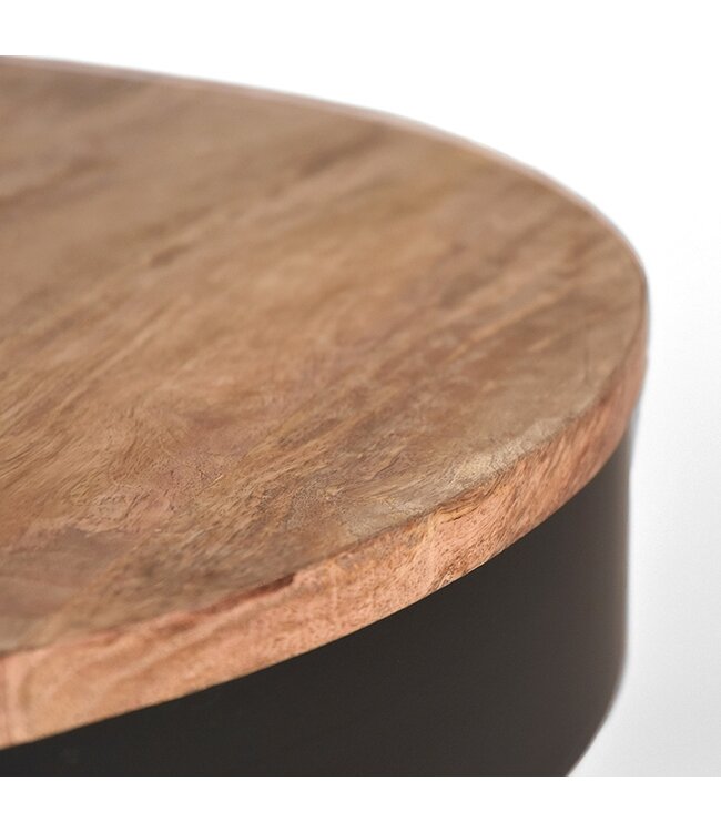 LABEL51 LABEL51 Salontafel Saran - Zwart - Metaal - Rond - 80 cm
