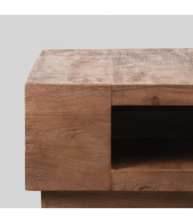 LABEL51 LABEL51 Salontafel Square - Espresso - Mangohout 80x30x80cm