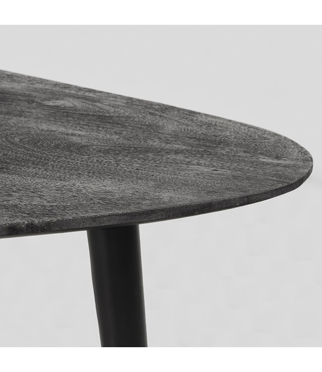 LABEL51 LABEL51 Salontafel Set Rock - Zwart - Mangohout 110x39x64cm