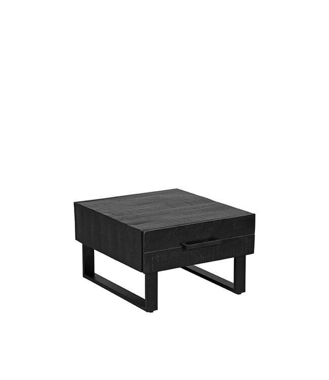 LABEL51 LABEL51 Salontafel Santos - Zwart - Mangohout - 64x70 cm