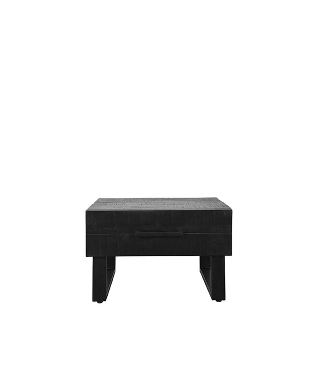 LABEL51 LABEL51 Salontafel Santos - Zwart - Mangohout - 64x70 cm