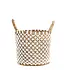 Bazar Bizar De Cross Stitched MacramÃ© Mand - Naturel Wit - S