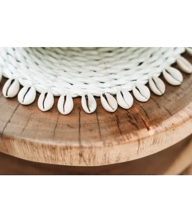 Bazar Bizar De Seagrass Shell Pannenonderzetter - Wit