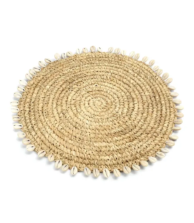 Bazar Bizar De Raffia Shell Placemat - Naturel