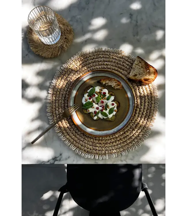 Bazar Bizar De Raffia Shell Placemat - Naturel