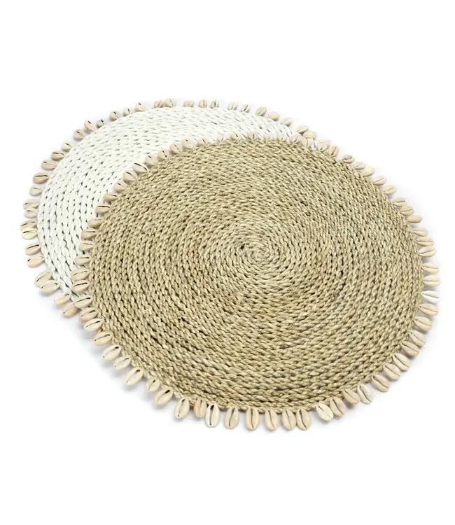 Bazar Bizar De Seagrass Shell Placemat - Wit