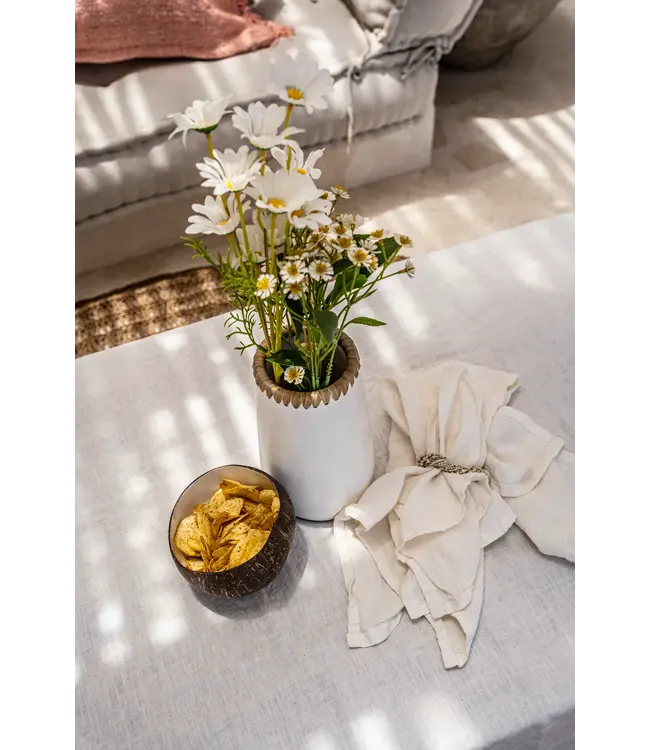 Bazar Bizar Het Linnen Servet - Wit - Set van 4