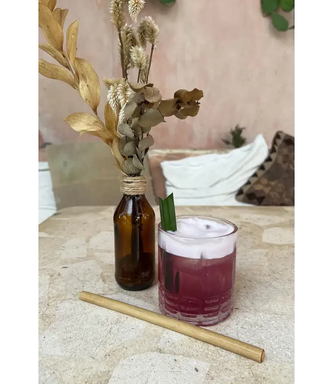 Bazar Bizar De Bamboe Rietjes - Set van 10 met reinigingsborsteltje