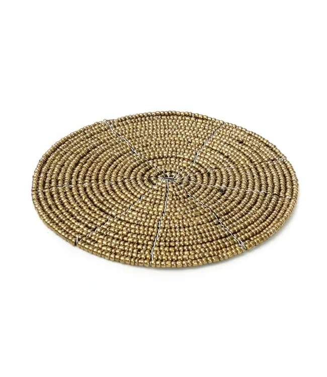 Bazar Bizar De Beaded Onderzetter - Goud