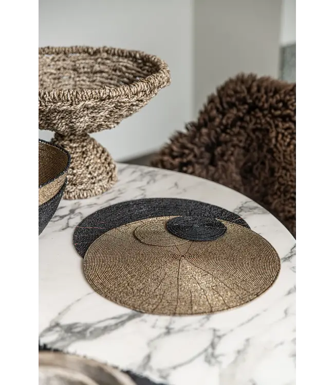 Bazar Bizar De Beaded Onderzetter - Goud