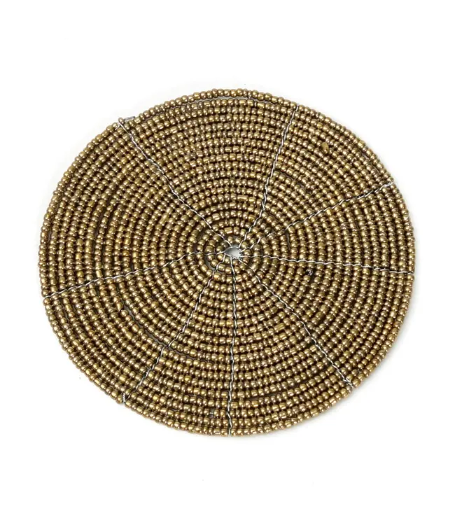 Bazar Bizar De Beaded Onderzetter - Goud