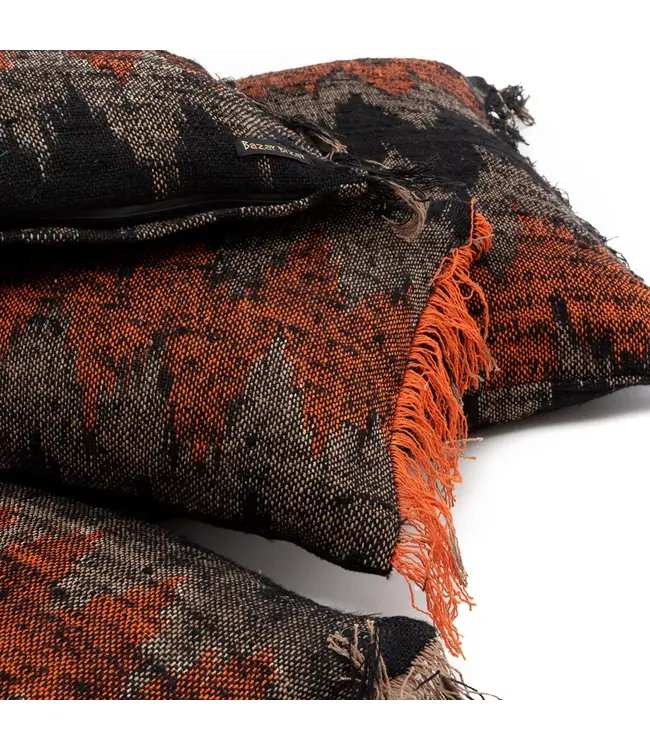 Bazar Bizar De Oh My Gee Kussenhoes - Zwart Oranje -  60x60