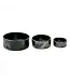 Bazar Bizar De Burned Cilinder Kom - Zwart - Set van 3