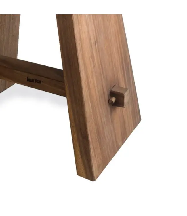 Bazar Bizar De Suar Kruk met Leder - Naturel Zwart