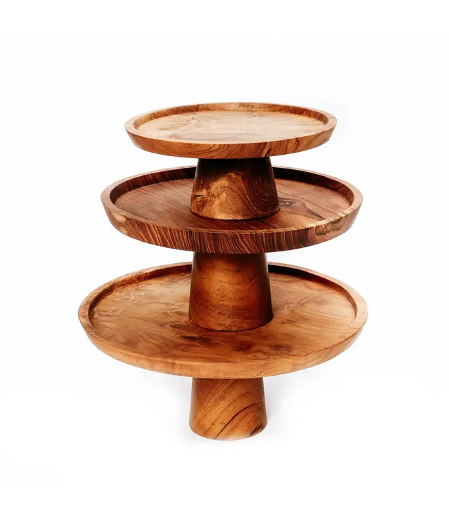 Bazar Bizar De Teak Root Taart Plateau - S