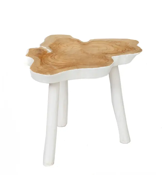 Bazar Bizar De Organic Bijzettafel - Naturel Wit