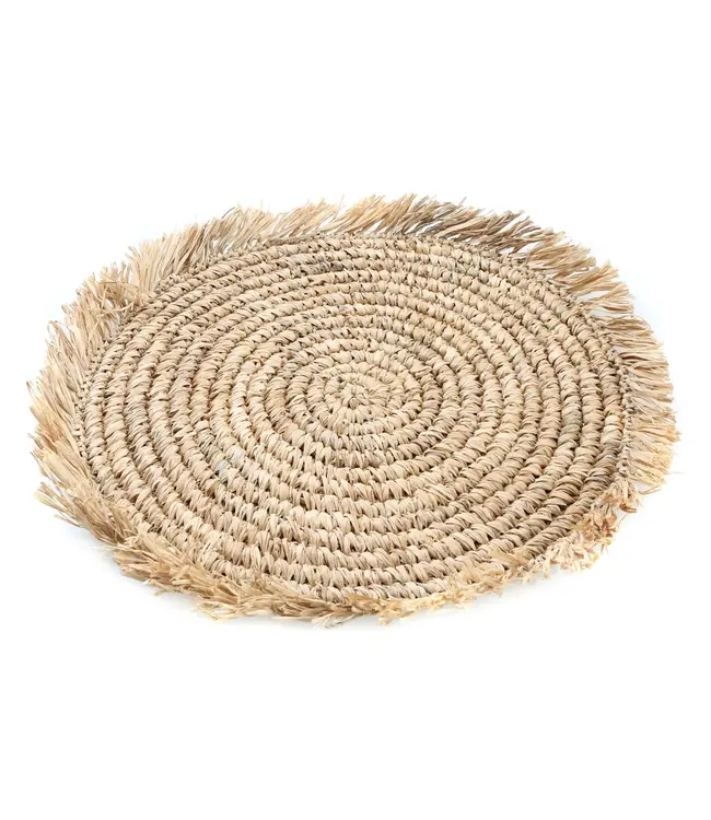 Bazar Bizar De Fringe Raffia Placemat Rond - Naturel
