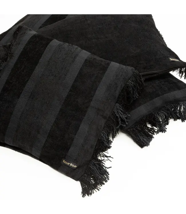 Bazar Bizar De Oh My Gee Kussenhoes - Zwart Fluweel - 30x50