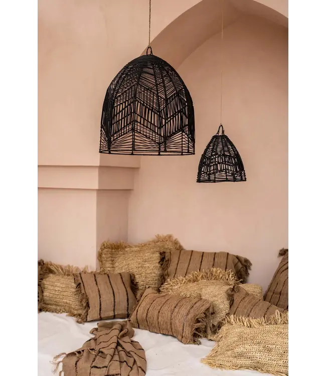 Bazar Bizar De Raffia Kussenhoes - Vierkant - Naturel - 60x60