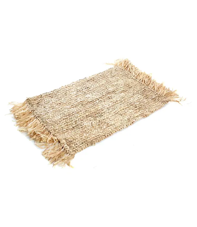 Bazar Bizar De Fringe Raffia Placemat Rechthoeking - Naturel
