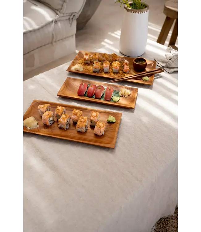 Bazar Bizar De Teak Root Sushi Bord - S