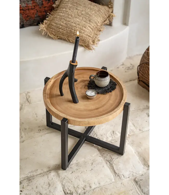 Bazar Bizar De Fringe Raffia Onderzetter - Zwart