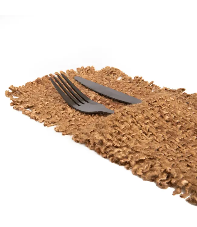 Bazar Bizar Het Oh My Gee Bestekzakje - Bruin - Set van 4