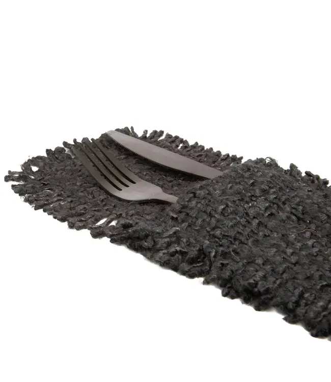 Bazar Bizar Het Oh My Gee Bestekzakje - Marinezwart - Set van 4