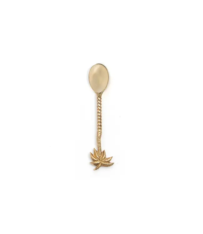 Bazar Bizar De Palm Tree theelepel - Goud