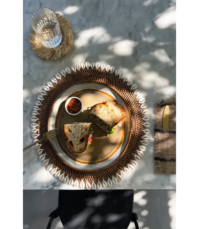 Bazar Bizar De Colonial Shell Placemat - Naturel Bruin