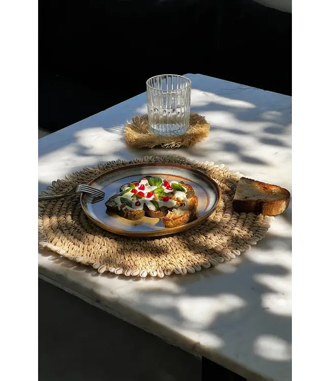 Bazar Bizar De Raffia Shell Placemat - Naturel