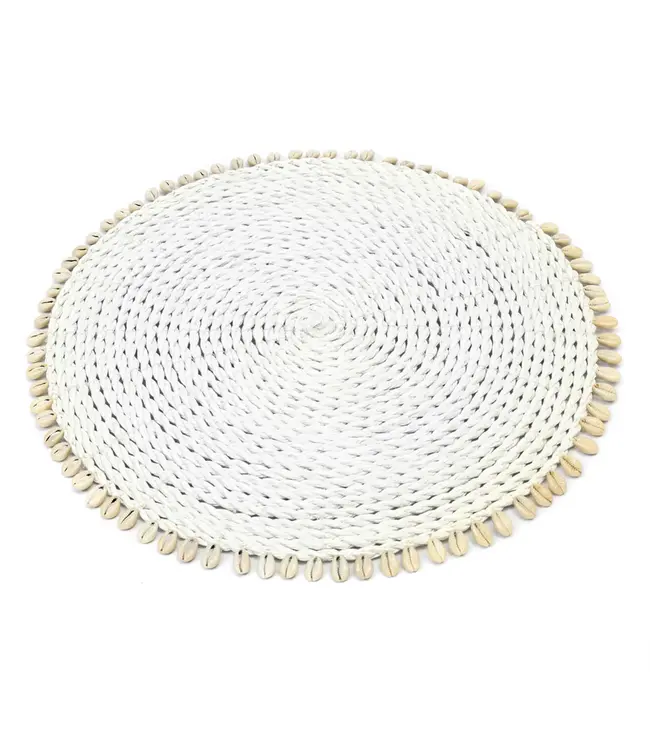 Bazar Bizar De Seagrass Shell Placemat - Wit