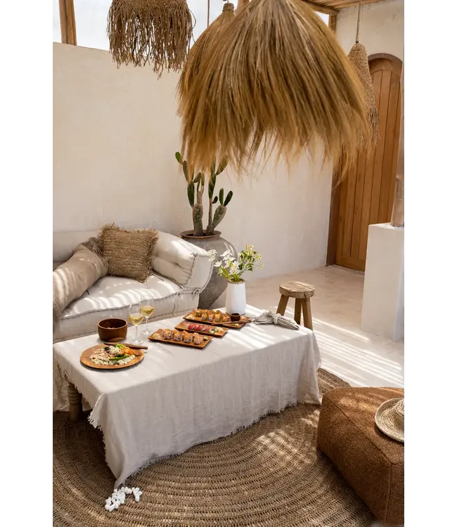 Bazar Bizar Het Linnen Tafelkleed - Beige - 150x200