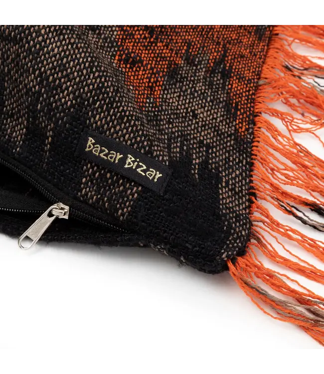 Bazar Bizar De Oh My Gee Kussenhoes - Zwart Oranje - 30x50