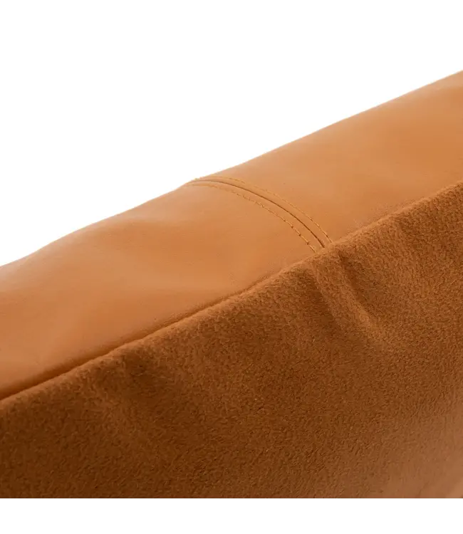 Bazar Bizar De Four Panel Leather Kussenhoes - Camel - 40x40