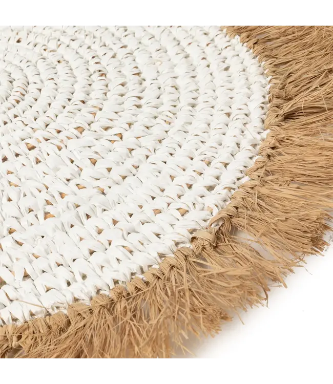 Bazar Bizar De Water Hyacinth Raffia Placemat - Wit Naturel