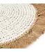 Bazar Bizar De Water Hyacinth Raffia Placemat - Wit Naturel