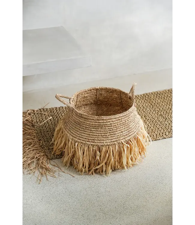 Bazar Bizar De Raffia Deluxe Mand - Naturel - M