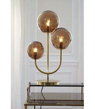 Light & Living Table lamp 3L 38x20x60 cm MAGDALA glass brown+gold