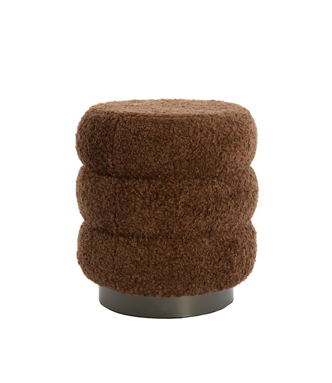 Light & Living Pouf 40x45 cm JOBBI brown+matt black