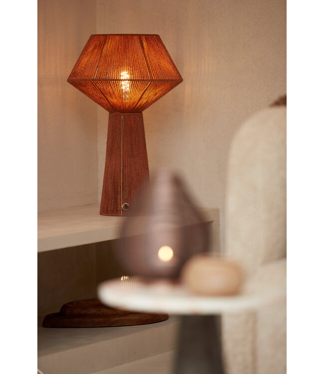 Light & Living Table lamp 36x57 cm FUGIA jute brick red