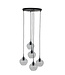 Light & Living Hanging lamp 5L 61x66 cm RAKEL matt black+clear